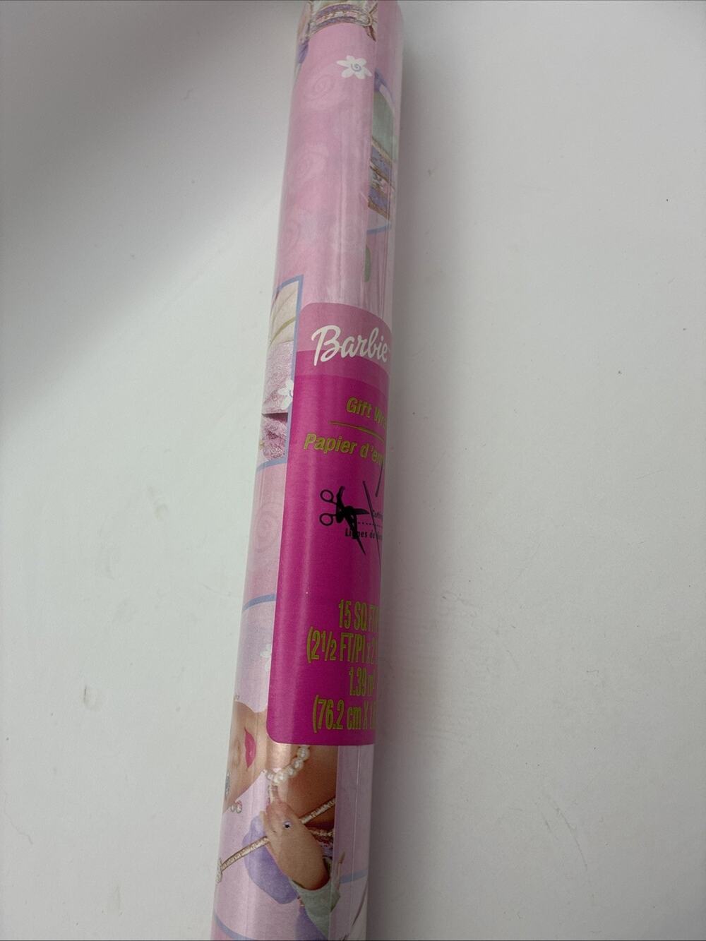 New VTG 1999 Hallmark Barbie Princess Gift Wrap Wrapping Paper Mattel 90s NOS